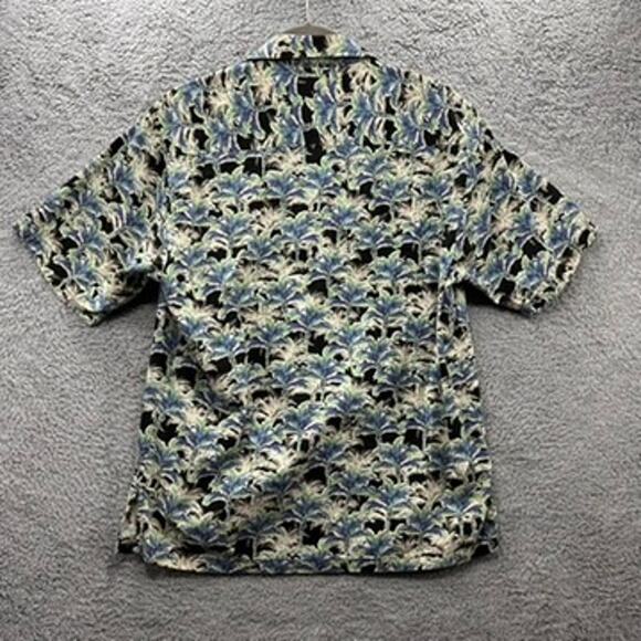 Tori Richard Uniforms Small Palm Tree Design Hawaiian Shirt Luau Tropical Party - Picture 7 of 9